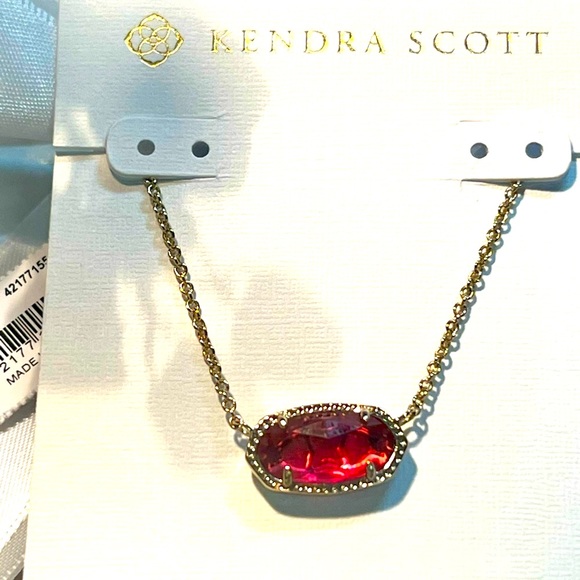 NWT Kendra Scott Elisa Necklace Berry & Yellow Gold Sold Out & GORGEOUS Perfect! - Picture 5 of 8